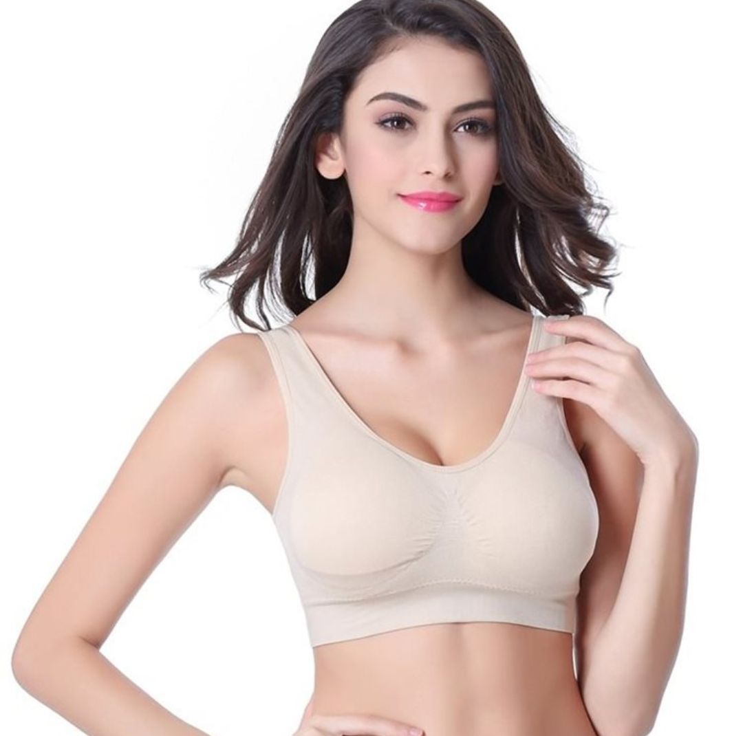 Underwear Women's Bra, Vest-Style No Rim Sports Thin Bra - Image 2