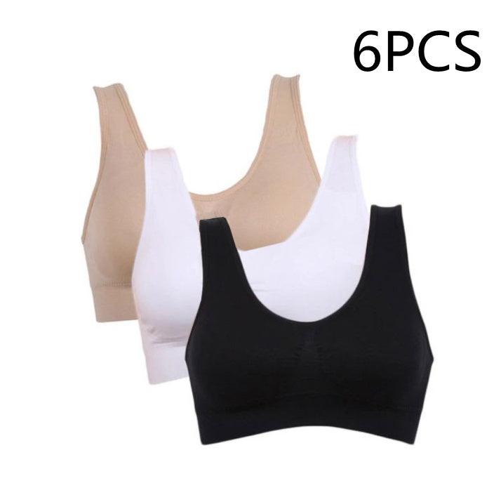 Underwear Women's Bra, Vest-Style No Rim Sports Thin Bra - Image 6